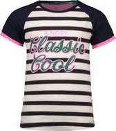 B.Nosy Meisjes T-shirt - Oxford stripe - Maat 92