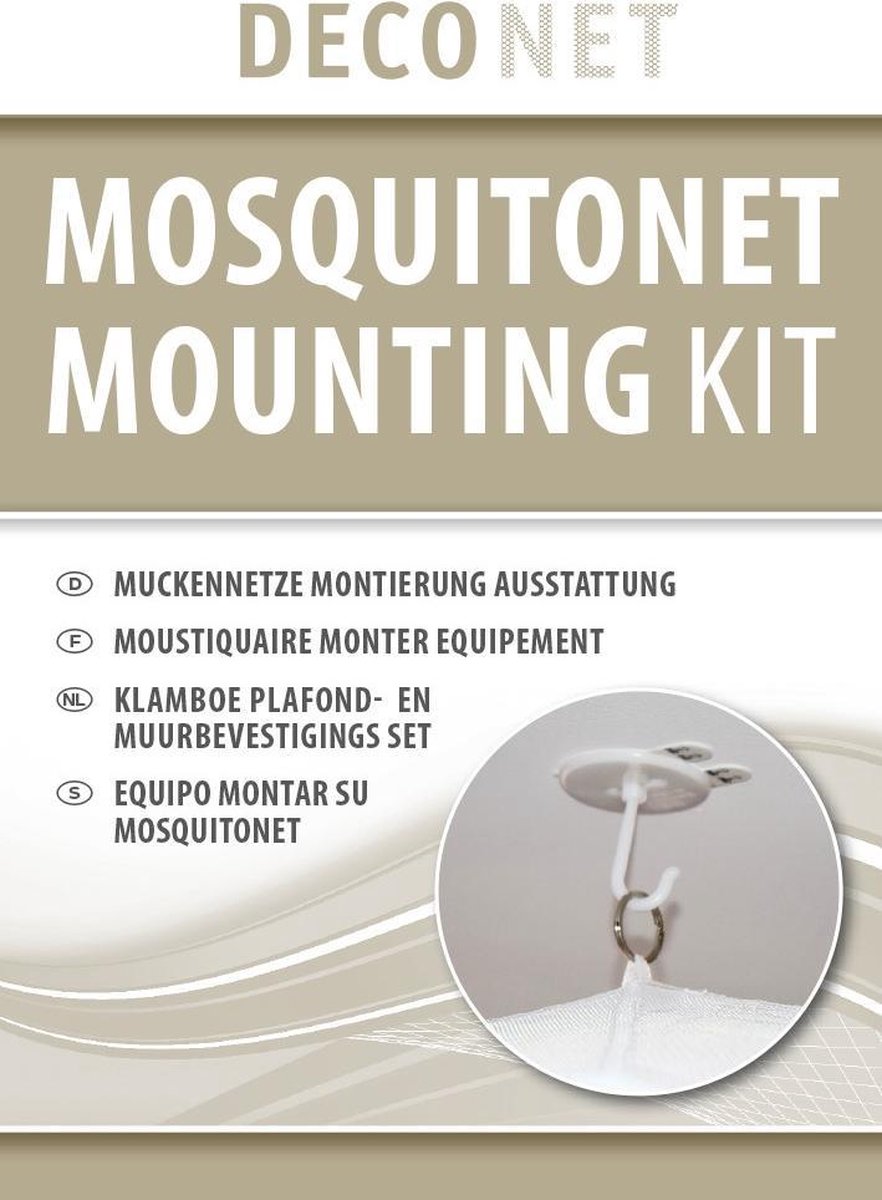Deconet Kleefhaak set - per 2- wit