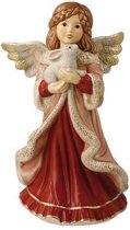 Goebel® - Kerst | Decoratief beeld / figuur "Engel kleine knuffelige vriend II" | Aardewerk, 25cm