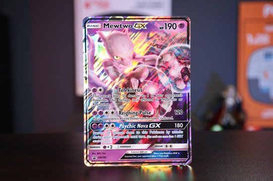 galblaas Afstoten Uluru Mewtwo GX Oversized Pokémon Kaart | Games | bol.com