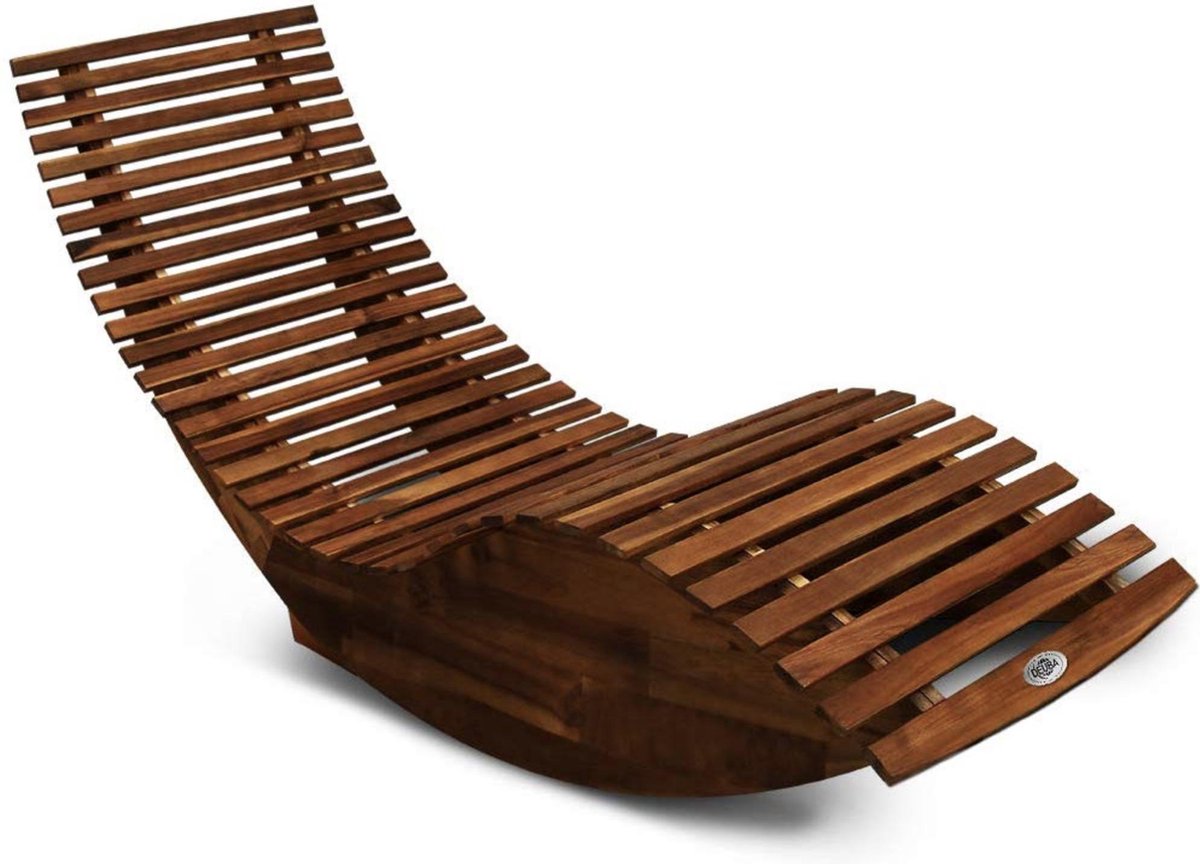 houten schommel, ligstoel, ligstoeltuin van acaciahout, tuinstoel, houten  schommelstoel | bol.com