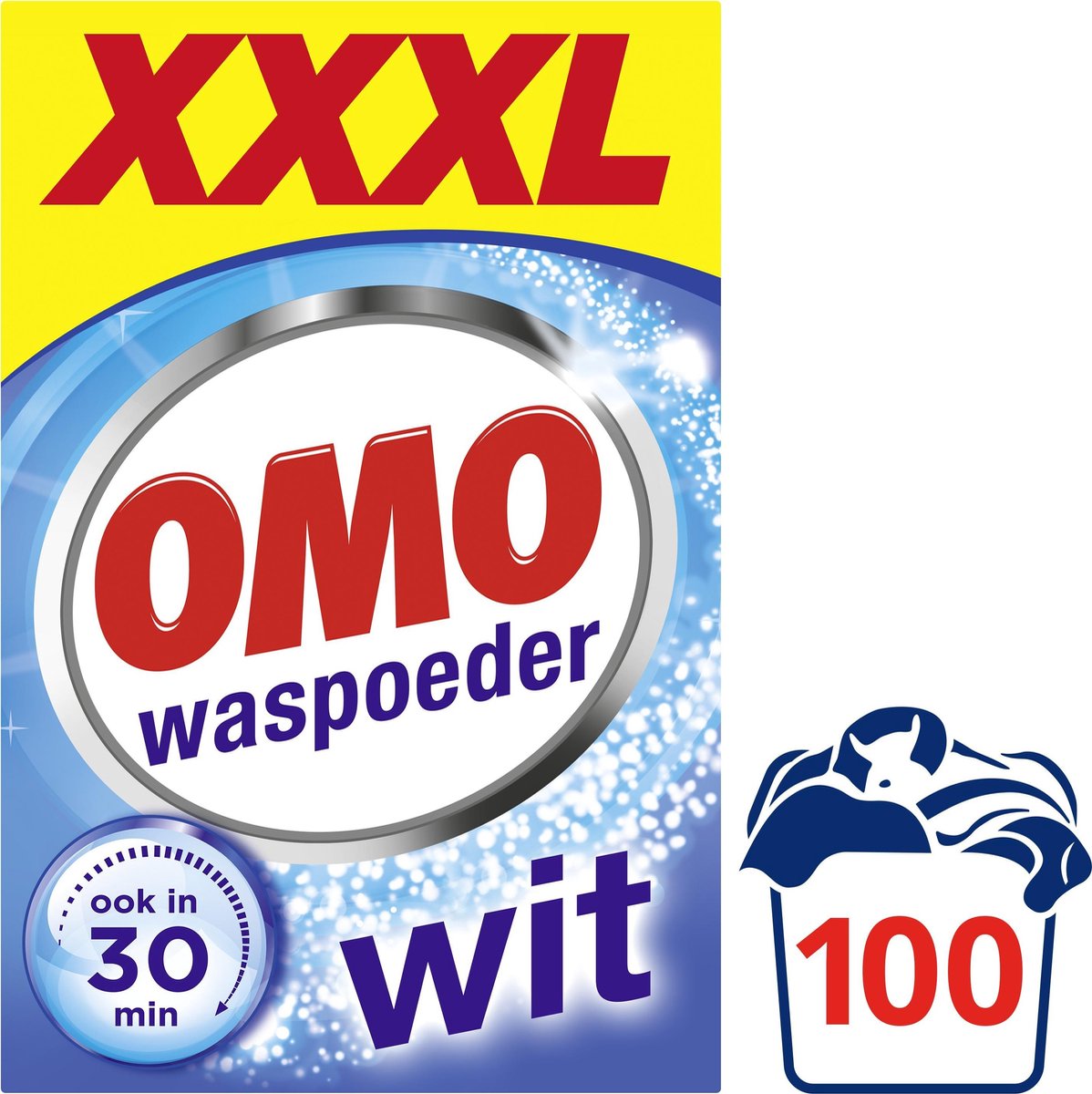 Omo Wit Krachtig Waspoeder- 100 wasbeurten - XXXL Voordeelpakking
