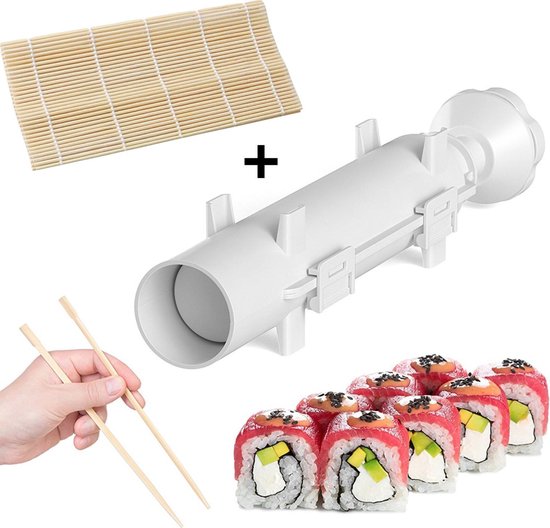 Lot de 5 Kit Sushi Complet Appareil à Sushi pour Débutants Bazooka