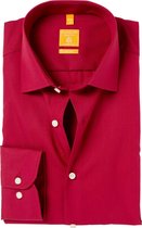 Redmond modern fit overhemd - rood - Strijkvriendelijk - Boordmaat: 37/38