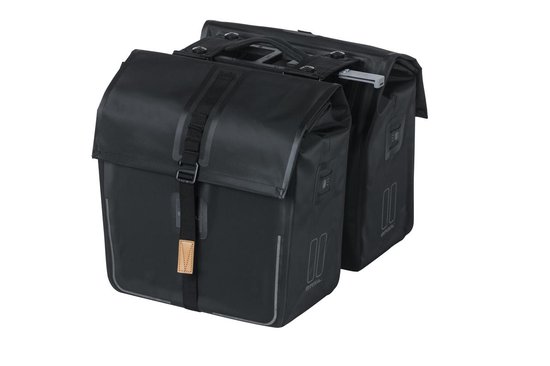 Basil Urban Dry - sacoche vélo double MIK - 50 litres - noir