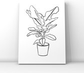 Bananenplant - Prent - A4 poster - Minimalistisch - 350 grams ansichtkaart kwaliteit