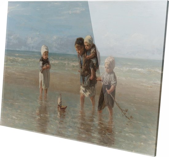 Kinderen der zee | Jozef Israëls | 1872 | Plexiglas | Wanddecoratie | 150CM x 100CM | Schilderij | Oude meesters | Foto op plexiglas
