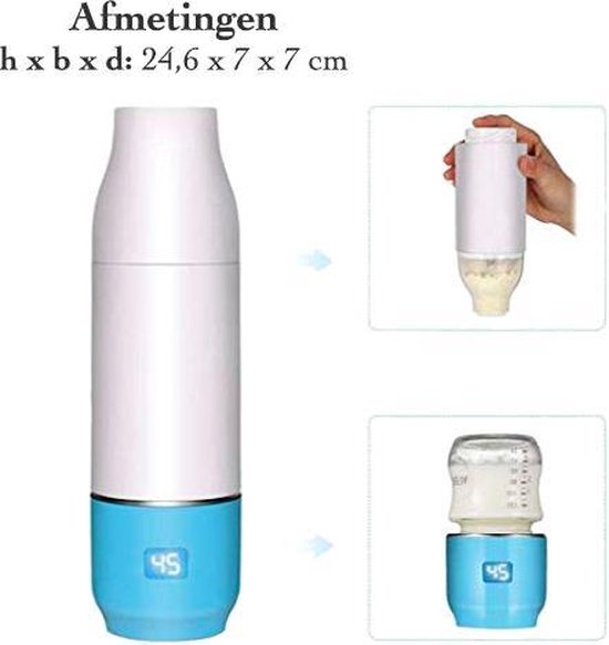 Flessenwarmer en Babyvoeding Dispenser voor 150 gram Set - Flessenverwarmer  voor... | bol.com