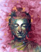 Delki® Diamond Painting Volwassenen Boeddha Roze - 40 kleuren - Vierkant - 30x40cm