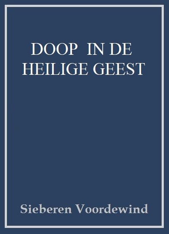 Pneumatologie - DOOP IN DE HEILIGE GEEST - cover