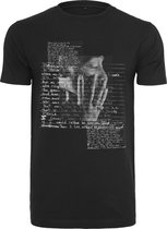 Heren T-Shirt Tupac Lyrics Tee Zwart