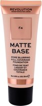 Makeup Revolution Matte Base Pore Blurring Full Coverage Foundation - F4