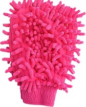 Dubbelzijdig Chenille Microvezel Schoonmaak Handschoen (Roze) - Microfiber Auto Schoonmaakhandschoen - Autowashandschoen Doek - Autowas Washandschoen Handdoek - Huishoudhandschoen