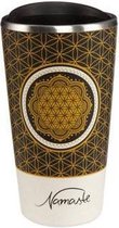 Goebel Quality:  Flower of Life Black  Mug to Go