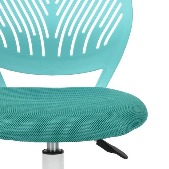 Bureaustoel | Met Luchtige Rugleuning | Verstelbaar Mooie Design | Turquoise | bol.com