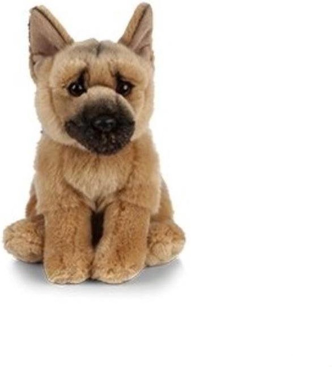 Pluche Duitse Herder honden knuffel 20 cm zittend - Herdershond huisdieren knuffels - Speelgoed - Living nature