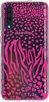 Casetastic Samsung Galaxy A50 (2019) Hoesje - Softcover Hoesje met Design - Safari Pink Print