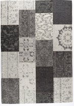 Ikado  Vintage tapijt patchwork grijs  155 x 230 cm