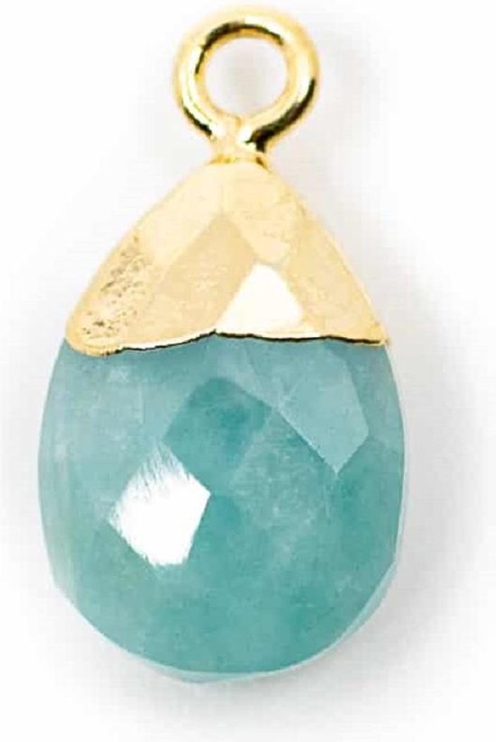 Pendentif En Amazonite Naturelle Forme Poire – Fait Main En Inde, Bijou Artisanal