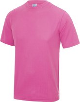 sportshirt pink heren  Maat M met bedrukking van eigen tekst