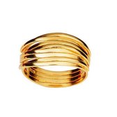 Goud Plated Gevlochten Ring