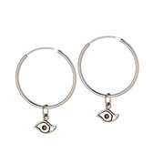 Zilver Hoop met Oog 18 MM