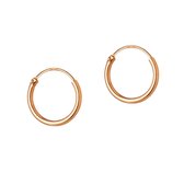 Pink Rosé Plated Hoops 12MM 1,2MM