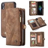 CaseMe Vintage portemonnee hoesje iPhone XR Bruin