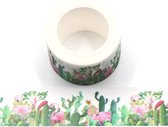 Botanical washi tape met flamingo's | 30mm x 10m