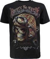 Biker Glow in the Dark T-Shirt Born To Ride Zwart - Hoge Kwaliteit