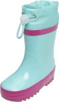 Playshoes Regenlaarzen met trekkoord Kinderen - Turquoise/Roze - Maat 32-33