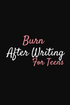 burn after writing for teens