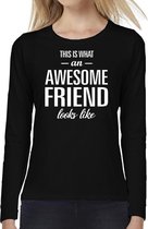 Awesome friend / vriend cadeau t-shirt long sleeves dames L