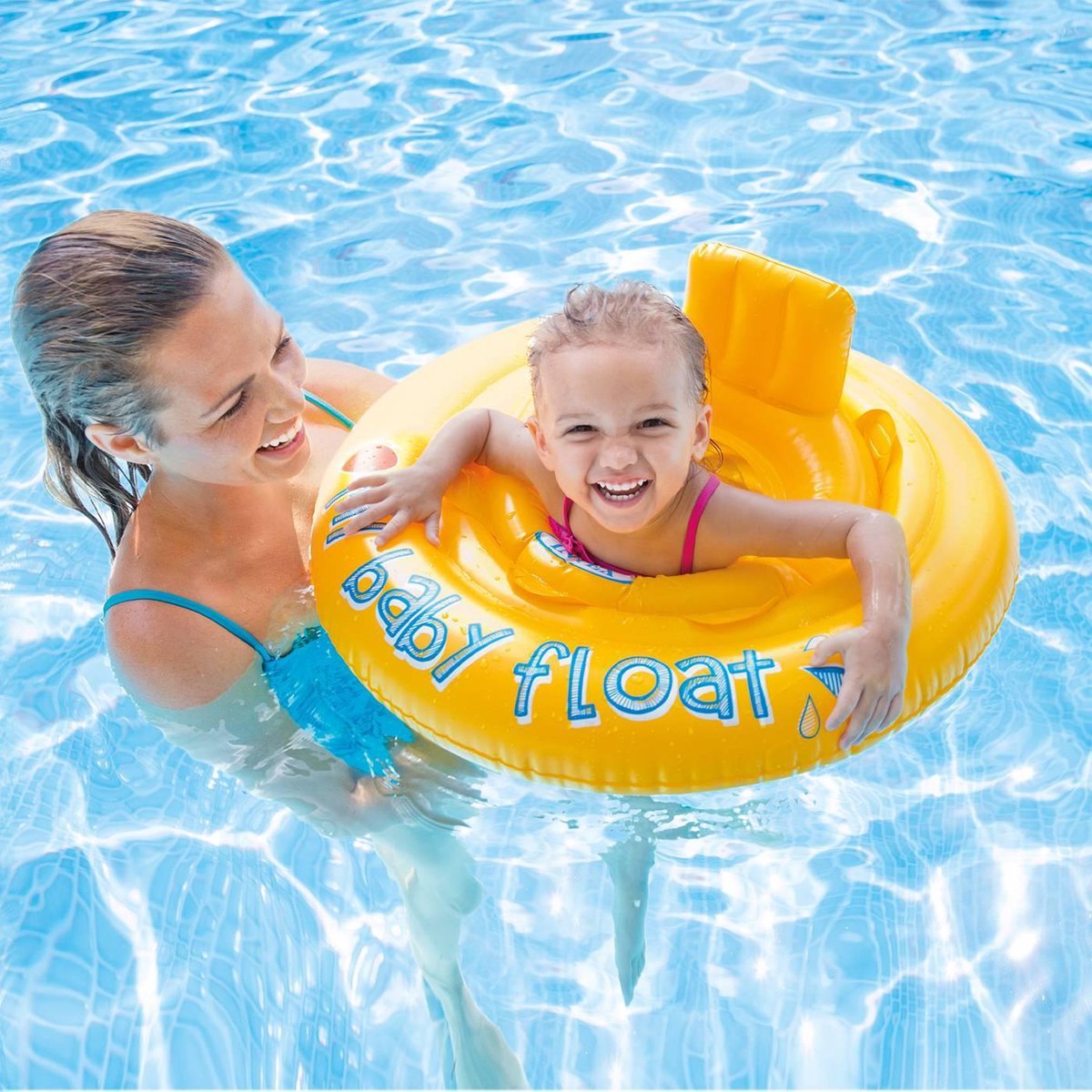 Intex Baby Float Geel 70 cm zwemtrainer 612 mnd tot 11 kilo