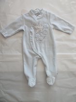 pyjama noukie's 3 maand 62cm jongen , paco baby blauw , velour