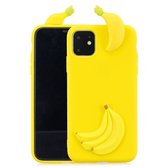 Speelse softcase met 3D bananen voor iPhone 11 Pro Max - Geel