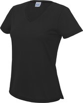 sportshirt zwart dames Maat S met bedrukking van eigen tekst