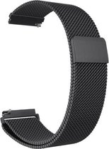 Horlogeband van RVS voor Fossil Hybrid Machine / Nate | 24 mm | Horloge Band - Horlogebandjes | Zwart