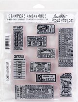 Tim Holtz Ticket Booth Cling Stamps 7X8.5"