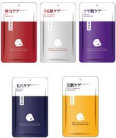 MITOMO Masker Tencel Collectie Gezichtsmaskers 5 Stuks - Collageen/Slakkenslijmgel/Arganolie - Japan Skincare Rituals - Masker Gezichtsverzorging - Maskers - Face Mask - Sheet Mask