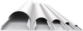 Multibrackets Premium aluminium kabelgoot - 160 x 1,2 cm / wit (6 stuks)