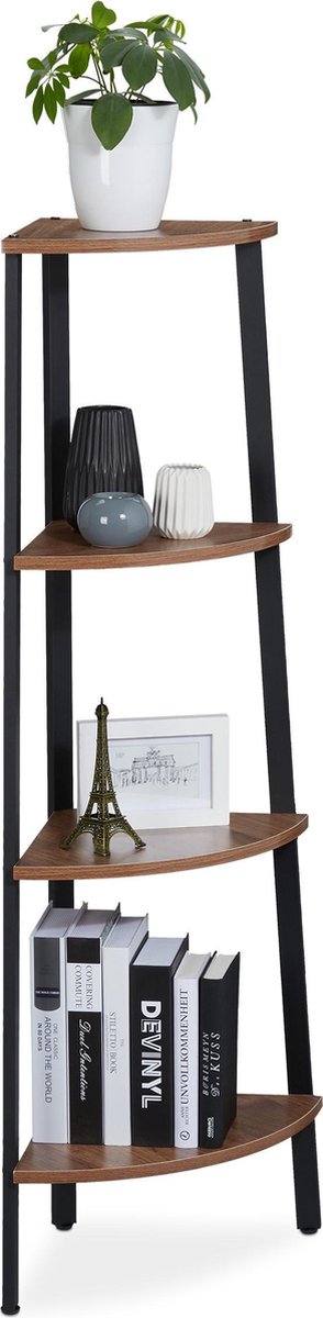 Relaxdays ladder rack bamboo, 5 floors, bathroom, kitchen, living room, storage rack for leaning, HBD: 190x45x40cm, nature