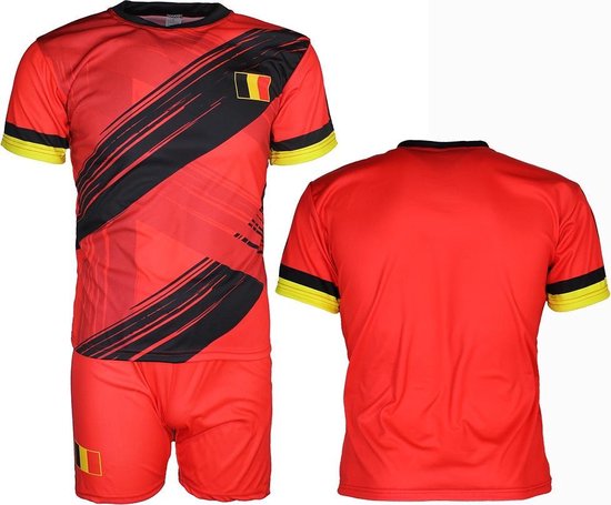 onwetendheid gewicht Aanwezigheid Het Belgisch Voetbalelftal De Rode Duivels België Replica Voetbal Tenue  T-Shirt +... | bol.com