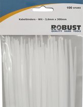 Robust Kabelbinders 100Stuks/Zak Wit 3,6mm x 300mm