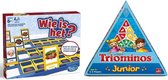 Kinderspelvoordeelset Triominos Junior & Wie Is Het? - Kinderspel