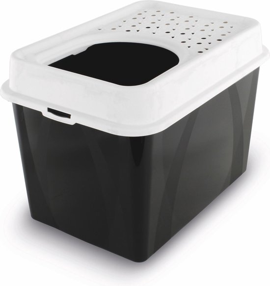 Cat Litter Box Rotho My Pet BERTY 57 x 40 x 33 cm White/Black main image 1