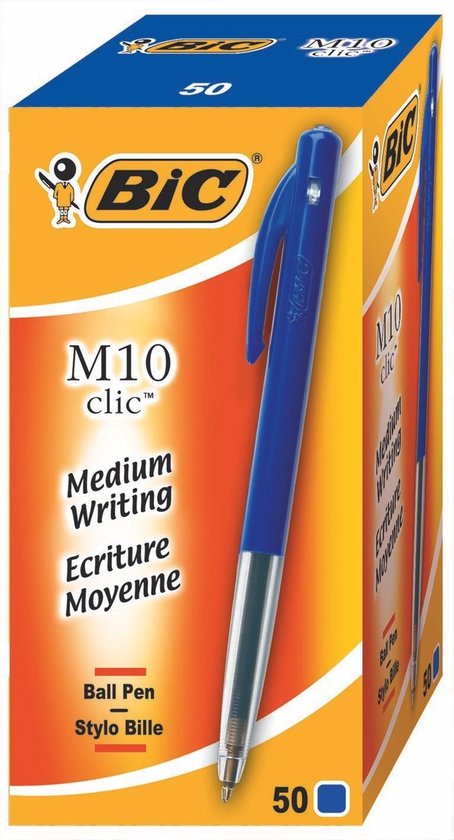 Bic M10 blauw medium - 50 stuks | bol.com