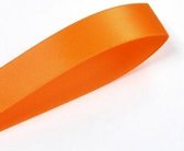 Satijn Lint 10mm (1cm) | Satijnlint | Oranje (668) | Luxe Dubbelzijdige Kwaliteit | Rol van 22,85 Meter