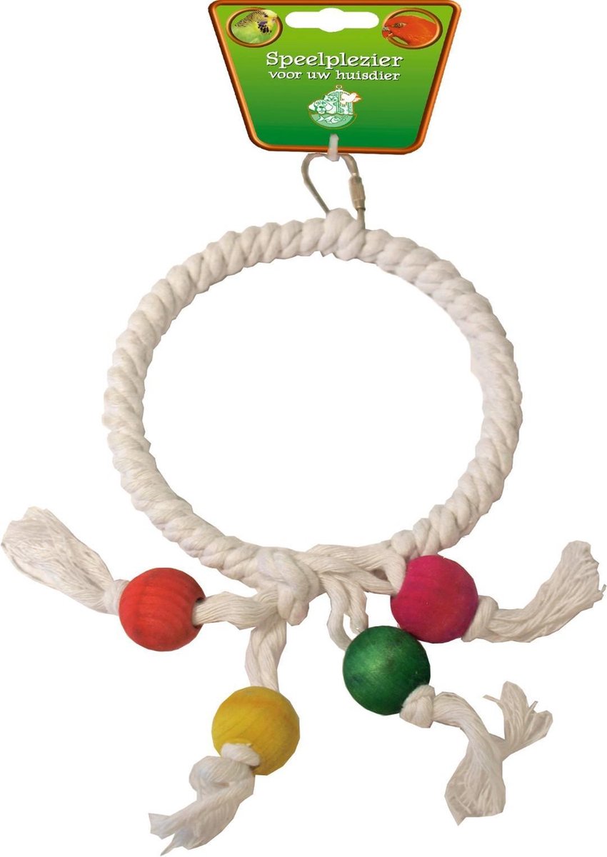 De Boon Ring Katoen met Houten Klos 20CM