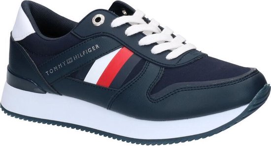 Tommy Hilfiger Corporate Blauwe Sneakers Dames 38 | bol.com